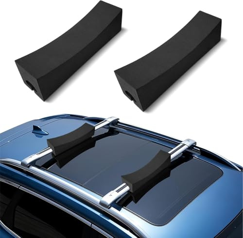 Hominas Auto Dachgepäckträger, 2 Stück Universal Weiche Dachträgerpolster 40,5x9x10 cm für Kajak Surfboard Kanu Snowboard Paddle Board