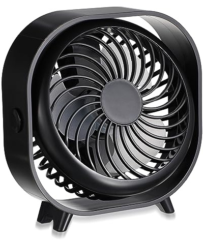 GRIRIW Ventilador USB Mini Recargable Silencioso Ventilador de Escritorio Portátil para Uso Hogar Camping y Oficina Ligero y Compacto