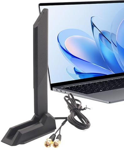 Antena WiFi para PC, antena de Internet Tri-Banda, con base magnética y cable de extensión para casa PC portátil escritorio