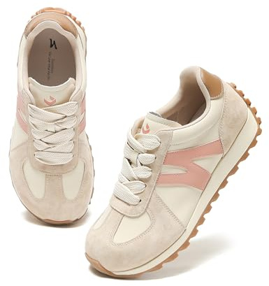 somiliss Zapatillas deportivas para mujer, cómodas zapatillas de salud con puntera ancha y suela antideslizante, plantilla extraíble con soporte para el arco del pie, zapatillas modernas para mujer