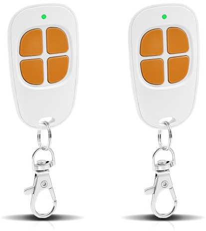 2 x SCS Sentinel Telecomando a 4 canali 433,92 MHz per cancello e garage, telecomando Sentinel compatibile con AAM0085, sicuro, durevole e facile da programmare, arancione