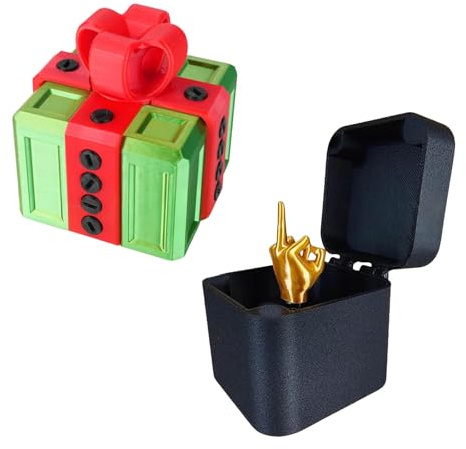 El molesto regalo con los dedos: divertida caja de regalo con sorpresa de dedo medio y juguete de tornillo 3D. Pomo emergente para diversión y entretenimiento en la oficina, decoración del hogar o
