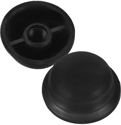 SHOWERORO Tapones de Rosca para Paraguas 2 Unidades Accesorios de Reparación de Sombrillas Tapa Negra para Extremos de Paraguas Protector de Punta Resistente y Compacto para Uso