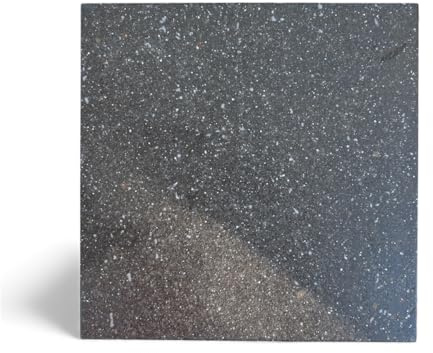 mattonella piastrella gres porcellanato adatta per interni e esterni formato 20 x 20 cm, Spessore 1 cm, Effetto Galassia Grigio Scuro, Confezione da 10 Pezzi