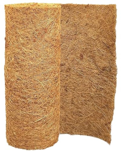 UJEDFHV Coco Foder Roller Vegetabilisk fibermatta för reptiler, liggmatta, isolering för blomkrukor och korgar, kokosfoder