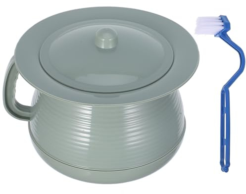 Beatifufu Plastic Pots Lid Portable Chamber Pot for Home Use for Sputum Collection and Bedside Needs Design