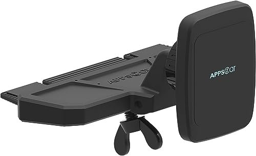 APPS2Car Magnetischer Universal-CD-Telefonhalter Auto, CD-Telefonhalter mit CD-Schlitz,Handyhalter CD Schacht, Universell kompatibel iPhone11/11Pro/Xs MAX/XR/XS/X, Galaxy S10/S10+/S9 und mehr