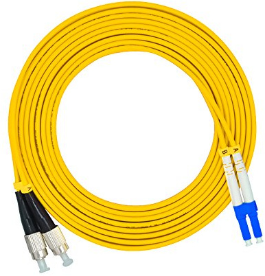 Jeirdus 5 Metri LC a FC Duplex 9/125 monomodale cavo a fibre ottiche Jumper ottico Patch Cord LC-FC