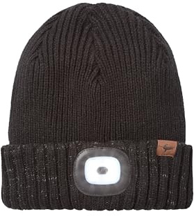 SealSkinz Unisex Heydon-Waterproof Cold Weather Led Roll Cuff Beanie Hat