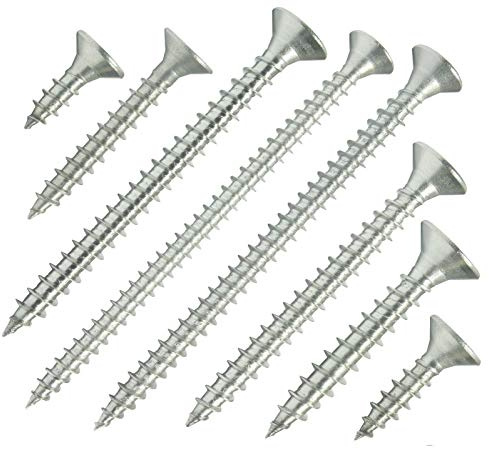 500 Stück Spanplattenschrauben 5,0 x 60 mm Edelstahl A2 V2A - Senkkopf Holzbauschraube TX25 mit verstärktem Kopf und Vollgewinde