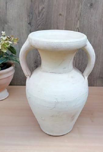 B-Ware ! Rustikale Amphore ca. 38 cm aus Terracotta Terrakotta Vase Krug Deko Liegeamphore Blumentopf Pflanzgefäß