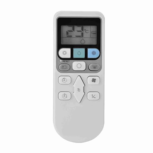 Telecomando di Ricambio per Condizionatore, RAR-3V2 Telecomando LCD Universale con Timer, Lunga Portata, Programmazione Semplice, Alimentato da 2 Batterie AAA (Ba