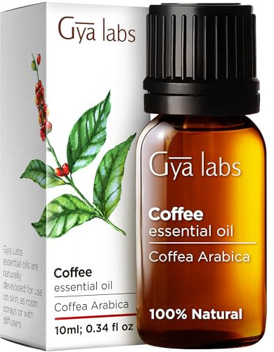 Gya Labs Ätherisches Kaffeeöl für die Aromatherapie - 100% Reines Natürliches Kaffeeöl für Diffusoren, Haut, Düfte, Badebomben, Spray, Kerzen und Seifen (10 ml)