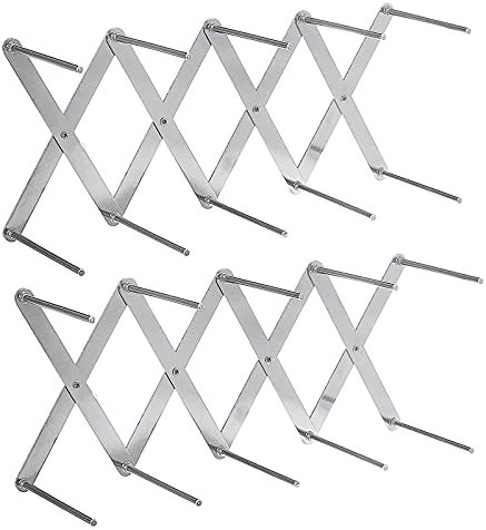 MOSNOW Spareribs Halter Grill, 2er Set Rippchenhalter Edelstahl BBQ Grillrost Faltbare Topfdeckelhalter Barbecue Grillpartys im Freien für Holzkohlegrill Gasgrill