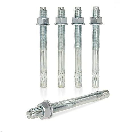 KM TRADE Bolzenanker - Schwerlastanker aus verzinktem Stahl mit ETA Zulassung, Option 7 - M20 x 220 mm, fixierbare Dicke: 85 mm - 10 Stück