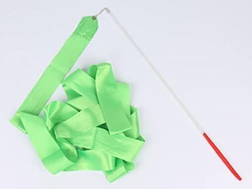 WLTY 2Pcs 2 Metri 4M 6M Nastri da Palestra Colorati Nastro da Ballo Ritmica Arte Ginnastica Balletto Streamer Twirling Rod Arcobaleno Bastone di Formazione
