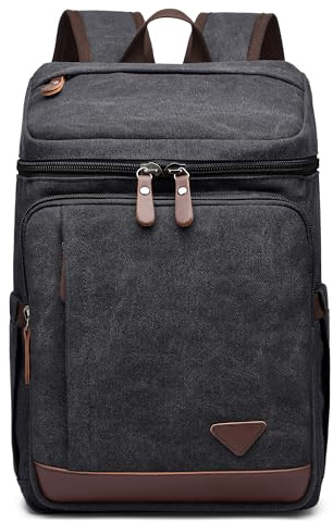 DORRISO Elegant män Laptop-ryggsäck Mode Reseryggsäck Pojke Skola Stor ryggsäck College-ryggsäck Passar 15,6 tums bärbar datorväska Vandring Företag Casual Semester Canvas Dagsäck