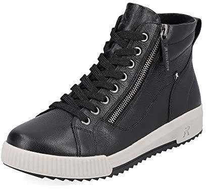 Rieker Mujer Zapatillas W0164, señora Zapatillas Bajas,Plantilla Desmontable,Zapatos Bajos,Zapatos de Calle,de Ocio,Negro (Schwarz / 00),43 EU / 9 UK