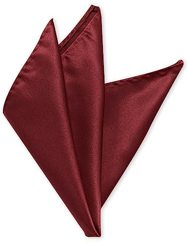 Mens Maroon Hanky Handkerchief Pocket Square Plain Satin Solid Wedding Accessory