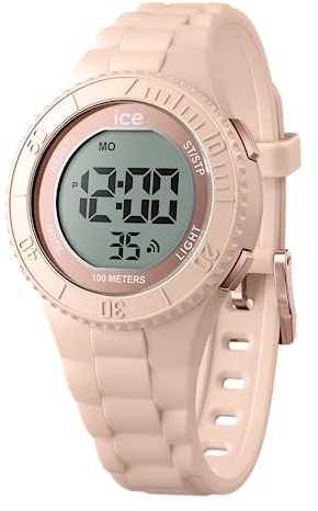 ICE-WATCH - Ice Digit Nude Rose-Gold - Montre Rose pour Fille avec Bracelet en Plastique - 021609 (Small)