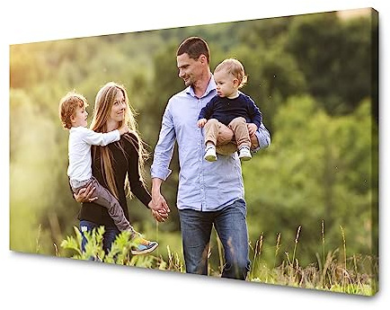 GP TONER Ihr FOTO auf Leinwand Personalisierte Foto Ihr eigenes Bild auf Leinwand mit Holzrahmen Kunstdruck Bild Foto 70x50 cm