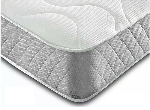 Purelux Next Gen Memory Foam And Quilted Spring Mattress with Plain Grey Border (5FT Kingsize)