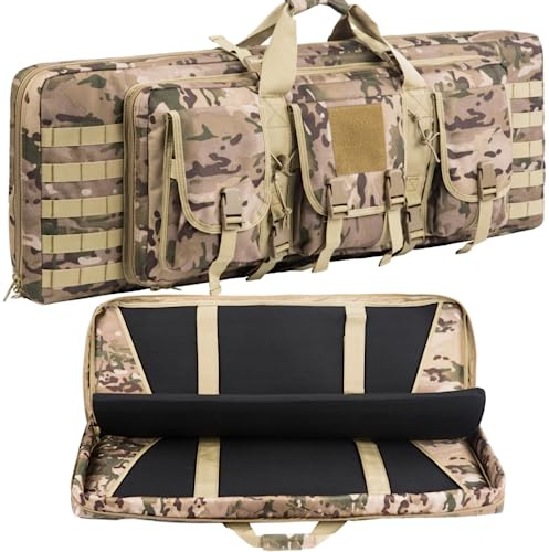 ACEXIER 36/42/47 Zoll Doppelgewehrkoffer Tasche Outdoor Taktischer Waffenkoffer Gewehr & Pistolentasche Lange Waffentasche für Jagdbereich Sporttransport