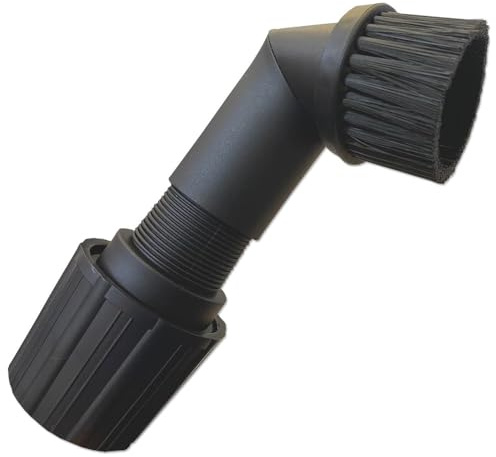 Premium Staubsauger Möbelbürste, Möbeldüse geeignet für Krups, Kärcher, Lavor, Makita, Metabo, Miele, Morphy Richards | mit Schwenkkopf / Drehgelenk | mit Universal Vario-Adapter | Farbe: Schwarz