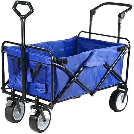 Camping Trolley Cart Outdoor Folding Utility Wagon Garden Cart Foldable Pull Wagon Camping Trolley On Wheels Heavy Duty Hand Cart Transport Outdoor (Color : D)