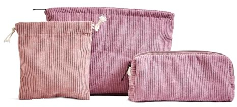 Necessär sminkväska makeup arrangör, rosa, S-3pcs