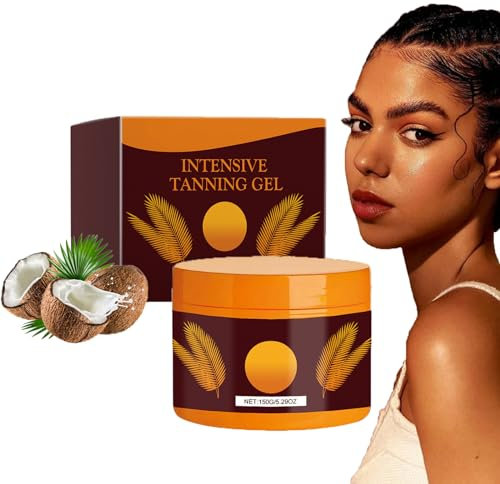 Luxury Gel de bronzage intensif, gel bronzant intense pour l'extérieur, crème d'accélérateur de bronzage marron, gel de bronzage intense carrot, gel bronzant marron foncé pour soleil et soleil