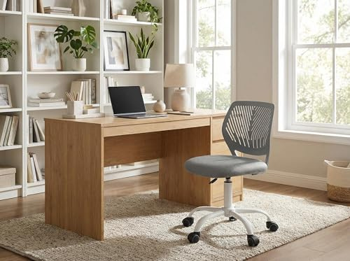 FurnitureR Chaise de Travail Ergonomique pour Enfants, Adolescents, garçons et Filles – Hauteur réglable pivotante pour Ordinateur Portable pour la Maison, Le Bureau, la Salle d'étude