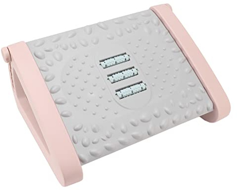 Repose-pieds de bureau ergonomique massage soulage la fatigue structure ajustable pour travailleurs debout sièges de toilettes rose