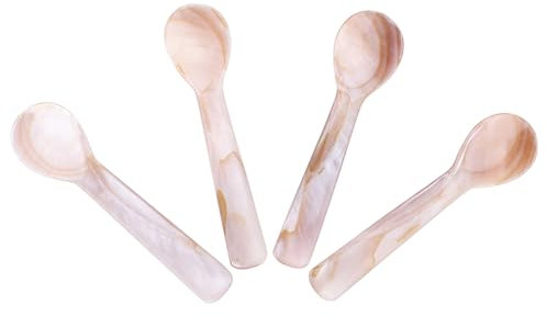 TOPBATHY 8 Stk Löffel aus Perlmutt Mittagessen Servierlöffel Messlöffel Kaviar Servierlöffel Partygeschirr Löffel bottarga Muschel Dekoration Kaffeelöffel Muschel Eislöffel Rührlöffel Hülse