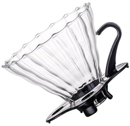 CIYODO Passoire à Café Réutilisable En Verre Borosilicaté Grand Format, Entonnoir Manuel Base, Filtration Fine Pour Préparation De Café, Portable Et Léger, Usage Domestique Et Voyage