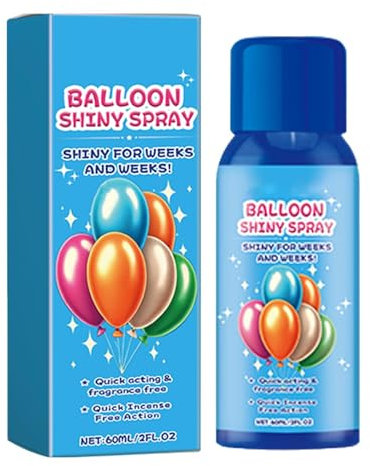 Oldmoom Ballonglanzspray, Hochglanzspray für Latexballons, Ballonspray Glanz für edlen Glanz, Schnell trocknender Aufheller, eleganter Glanz-Finish-Spray-Ballon-Aufheller für Halloween, Geburtstage
