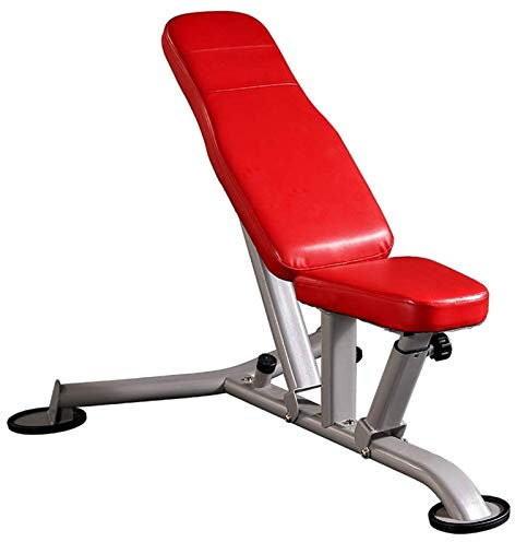 WTLONBF Hantelbank, Hantelbank, verstellbare Hantelbank, Sit-Up-Bank, tragbare Übung, Fitnesstraining, Schrägbank, rot