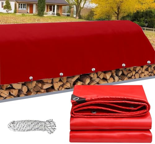 Sandkasten Abdeckplane 1.2 x 3 m Uv-Beständig Wetterfest Reißfest Abdeckung wasserdichte Und Verstärkte Schutzplane für Gartenarbeit Treibhaus Folientunnel, Rot