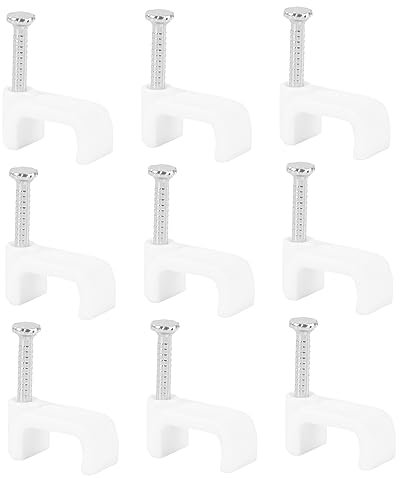 Artibetter 500pezzi Clips Per Gestione Cavi Con Acciaio Organizer Per Cavi Led Usb Tv e Rete Resistente e Facile Da Installare Confezione Da Pacchi