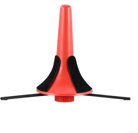 Professioneller Trompetenständer, tragbar, faltbar, schützt Instrument, Zubehör (rot)