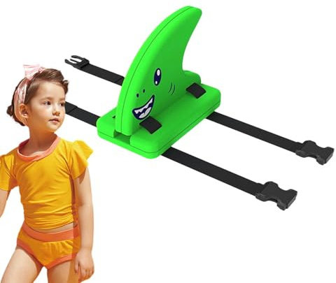 Haifischflossen-Schwimmhilfe, Schwimmhilfe, Haifischflossen, Sicherheits-Schwimmtrainer, tragbar, Cartoon-Schwimmkörper für Kinder, Schwimmtraining, tragbare Trainingsschwimmer mit verstellbarem