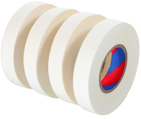 ElevateTech Lot de 4 rubans adhésifs blancs pour aquarelle, papier de masquage, pour dessin, peinture, toile, encadrement, bandes sans acide, 1,5 cm de large, 156 m de long au total