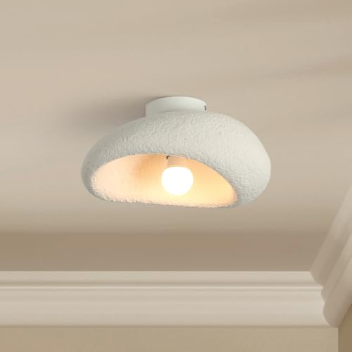 Moderne E27-Deckenleuchten, Kronleuchter für Esszimmer im japanischen Wabi-Sabi-Stil, weiße Lampenschirme für Deckenleuchten für Schlafzimmer, Esszimmer, Wohnzimmer, Flur, Deckenbeleuchtung, 30 cm