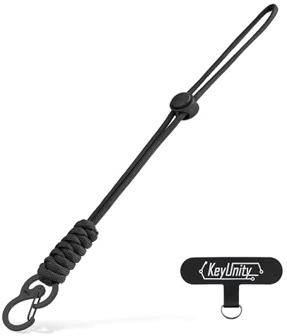 KeyUnity KC01 Braided Carabiner(Mit Schnurschloss), Schlüsselanhänger Paracord, Paracord Anhänger, Schlüsselanhänger，Geeignet Für Handys, Kamerataschen, Wasserflaschen Usw