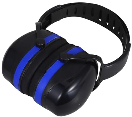 NUOBESTY Cuffie Antirumore Regolabili con Isolamento Acustico Professionale per Studio Sonno Tiro e Sicurezza Industriale Paraorecchie Over-ear Silenziose Blu