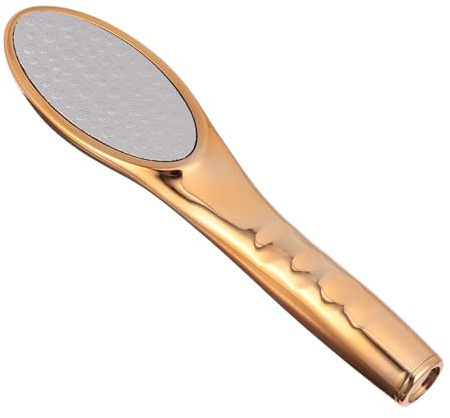 MUCKLILY Nano Glas Hornhautentferner Fußfeile aus Abs und Nano Glas Goldfarben zur Sanften Entfernung von Rissiger und Abgestorbener Haut an Ferse und Fuß für Pediküre und Fußpflege