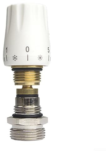 Honseadek Valve Insert For Underfloor Heating Spreader And Circuit Distributor, Made From Brass And ABS, Compatible With G1/2xG3/4 Sizes, Heating System Part