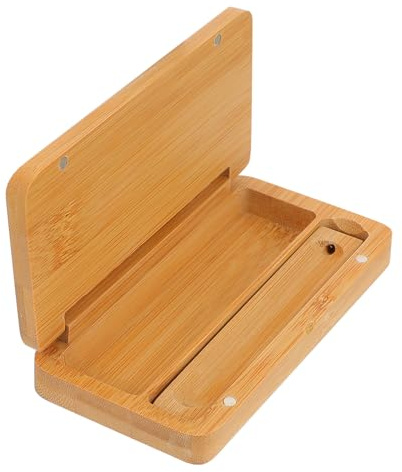 ULDIGI Quemador Material Sintético Ligero Portátil de Incienso y Diseño Único para Almacenamiento de Varillas en Caja de Sándalo Amarilla