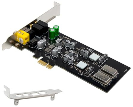 WKabnkn Tarjeta de sonido de interfaz digital de 24 bits y 48 kHz, salida SPDIF, compatible con amplificadores y decodificadores de fibra óptica, tarjeta de sonido PCIe