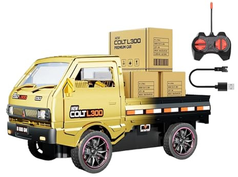 Vibhgtf Jouet Pelleteuse - Éclairage de Pelleteuse télécommandé, Camion, Camion, kit de Jeu Bulldozer sans Fil, modèle de Grue motorisé | Kit de Construction pour, Plaisir en Plein air, Noël pour